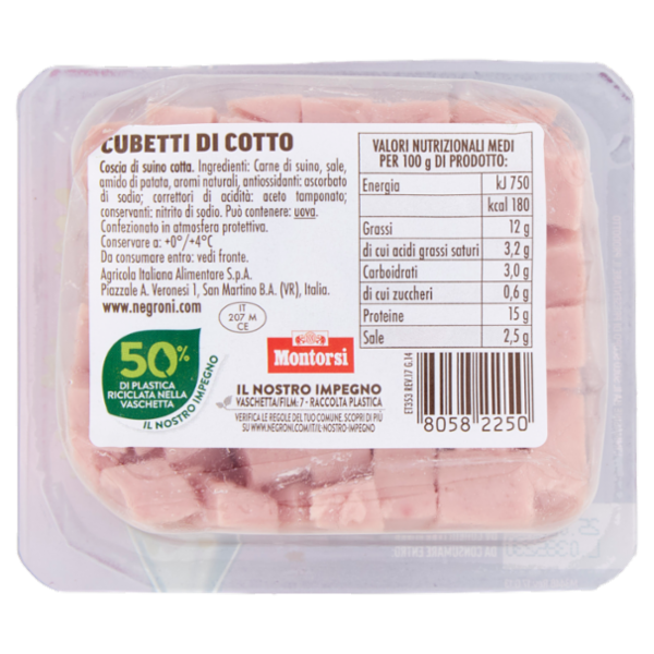 Negroni Cotto in cubetti 120 g