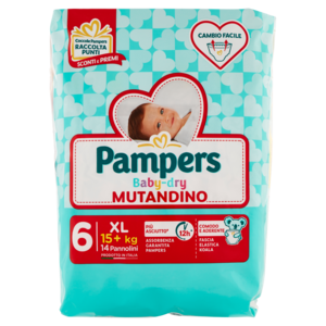 Pampers Baby-dry Mutandino 6 XL 14 Pz