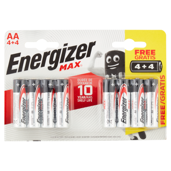 Energizer Max AA Stilo 4+4 pz