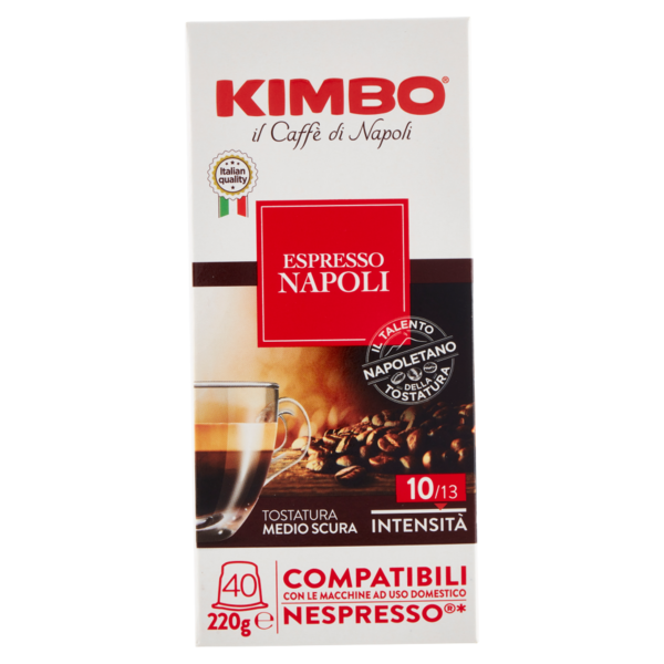 Kimbo Espresso Napoli Compatibili con le Macchine Nespresso* 40 x 5,5 g