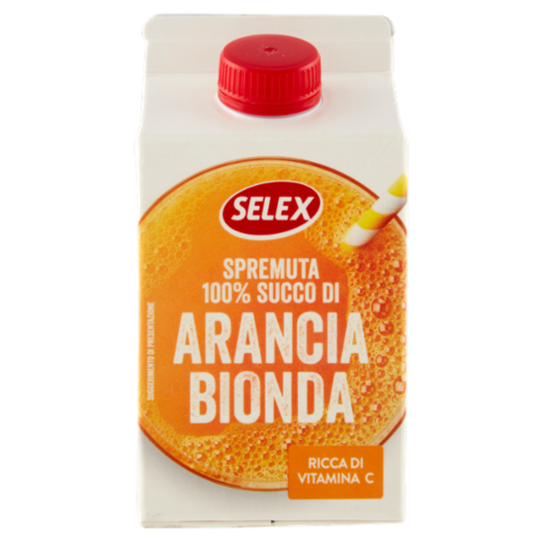 Selex Spremuta 100% Succo di Arancia Bionda 500 ml