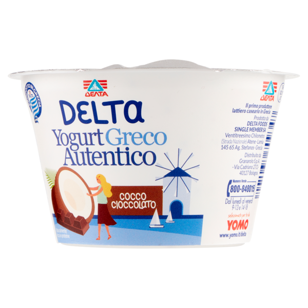 Delta Yogurt Greco Autentico Cocco Cioccolato 170 g
