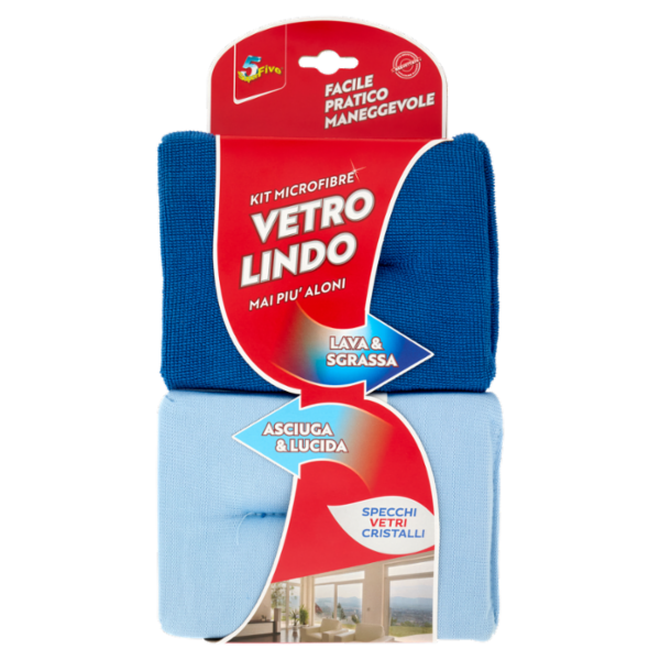 Super5 Kit Microfibre Vetro Lindo 2 pz