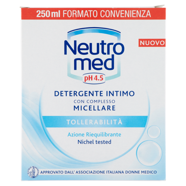 Neutromed pH 4.5 Detergente Intimo con Complesso Micellare Tollerabilità 250 ml