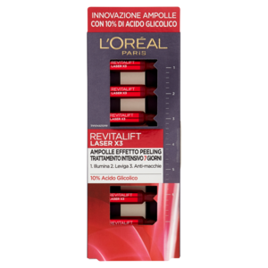 L'Oréal Paris Ampolle Revitalift Laser X3 Ampolle Arricchite Di Acido Glicolico Concentrato Al 10%