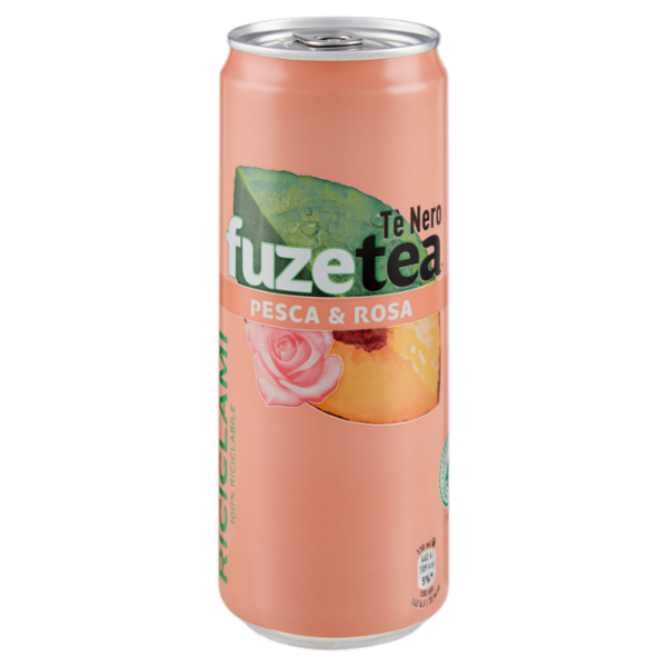 FUZE TEA, Tè Nero Pesca con una nota di Rosa Sleek Can 330ml