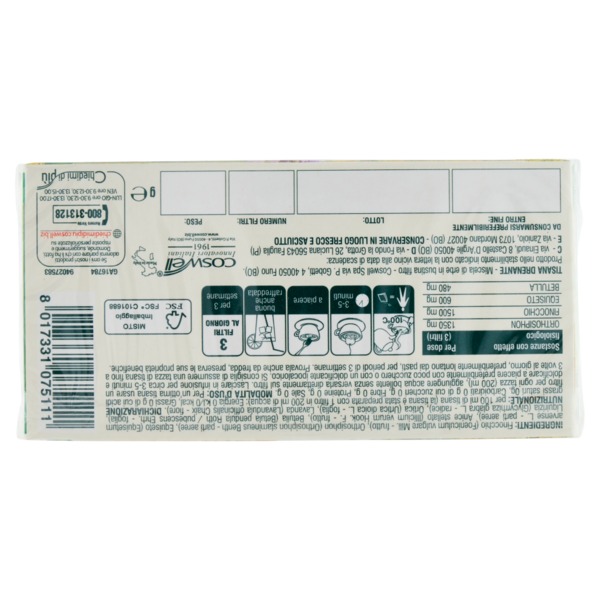 L'Angelica Le Tisane Nutraceutica Drenante 20 Filtri 35 g