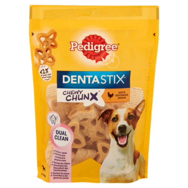 Pedigree Dentastix Chewy Chunx Snack Cane Gusto Pollo 5-15kg 68 g