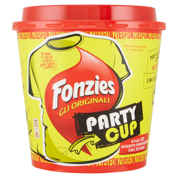 Fonzies Gli Originali Croccantini di Mais al Formaggio Party Cup 3 bustine - 300g