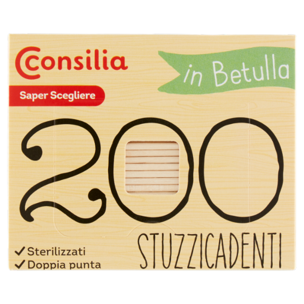 Consilia Saper Scegliere Stuzzicadenti in Betulla 200 pz