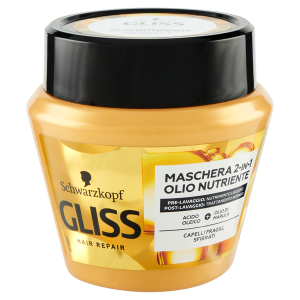 Gliss Hair Repair Maschera 2-in-1 Olio Nutriente 300 ml