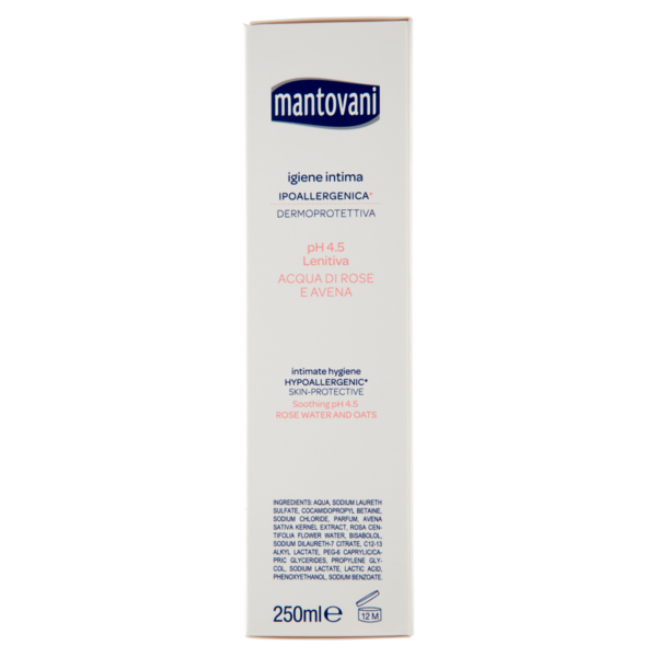 mantovani igiene intima pH 4.5 Lenitiva Acqua di Rose e Avena 250 ml