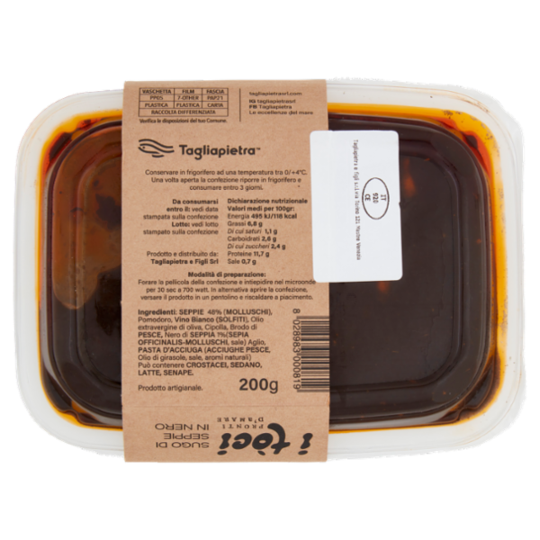 Tagliapietra Pronti d'Amare i tòci Sugo di Seppie in Nero 200 g