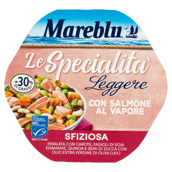 Mareblu le Specialità Leggere con Salmone al Vapore Sfiziosa 220 g
