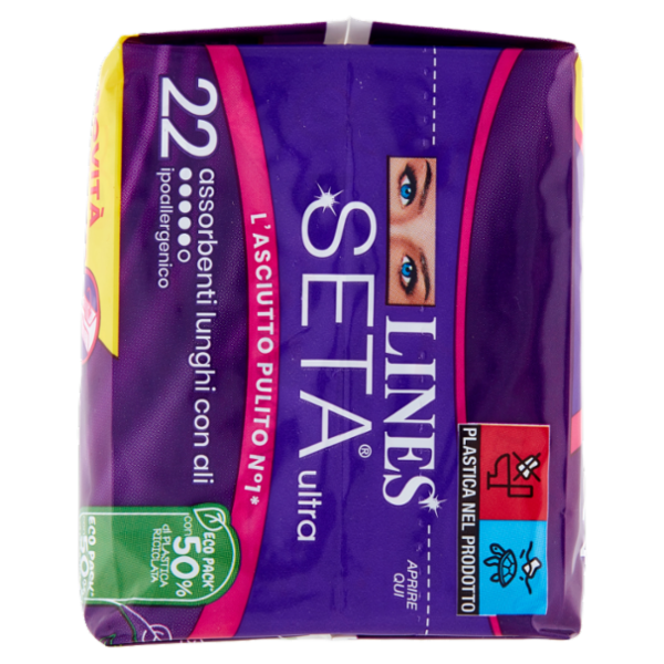 Lines Seta ultra lungo con ali 22 pz