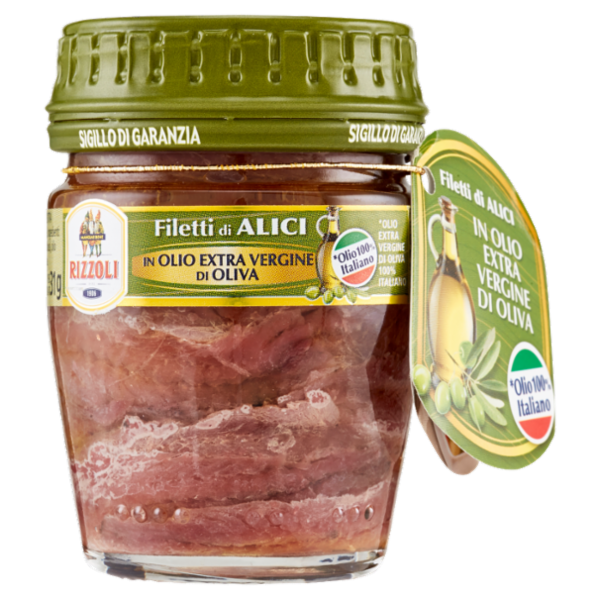 Rizzoli Filetti di Alici in Olio Extra Vergine di Oliva 58 g