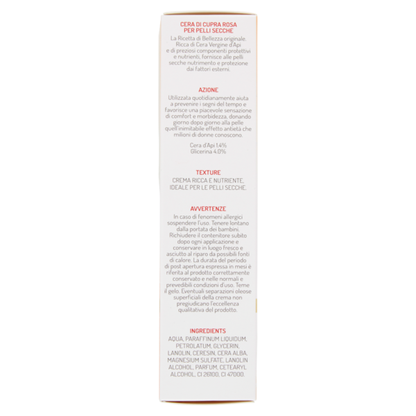 Cera di Cupra Ricetta di Bellezza Rosa per Pelli Secche 75 ml
