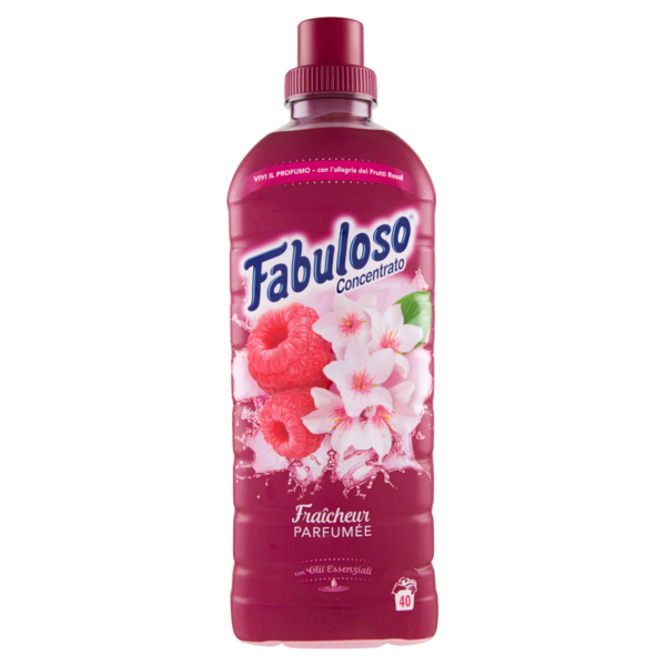 Fabuloso ammorbidente concentrato Fraîcheur Parfumée Frutti Rossi, 40 lavaggi, 1L