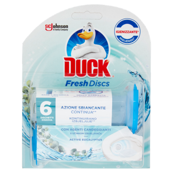 Duck Fresh Discs - Base per Dischi Gel Igienizzanti WC, Fragranza Eucalipto, 36ml