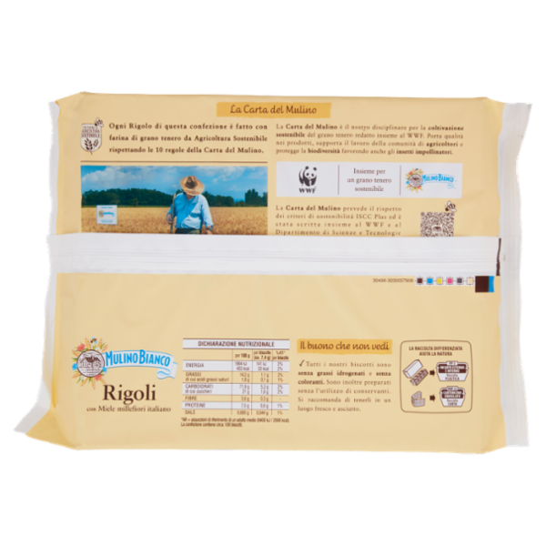 Mulino Bianco Rigoli Biscotti con Miele Millefiori Italiano 800g