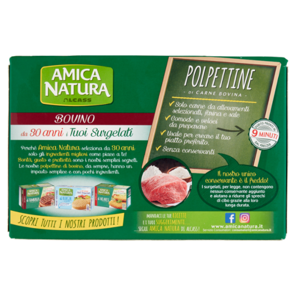 Amica Natura Bovino Polpettine di Carne Bovina 300 g