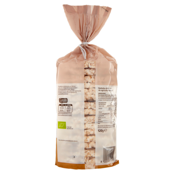 Consilia Gallette di Riso e Farro a Basso Contenuto di Grassi Biologiche 120 g