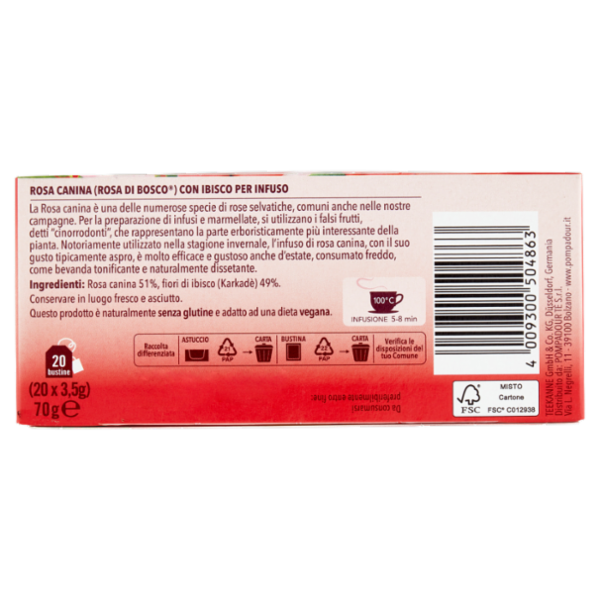 Pompadour Infuso Rosa di bosco bustine 20 x 3,5 g