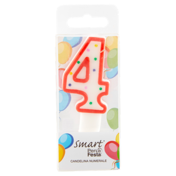 Smart PerLa Festa Candelina Numerale 4 1 pz