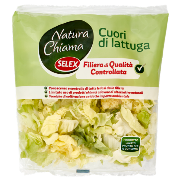 Selex Natura Chiama Cuori di Lattuga Lavati e Pronti per il Consumo 200 g