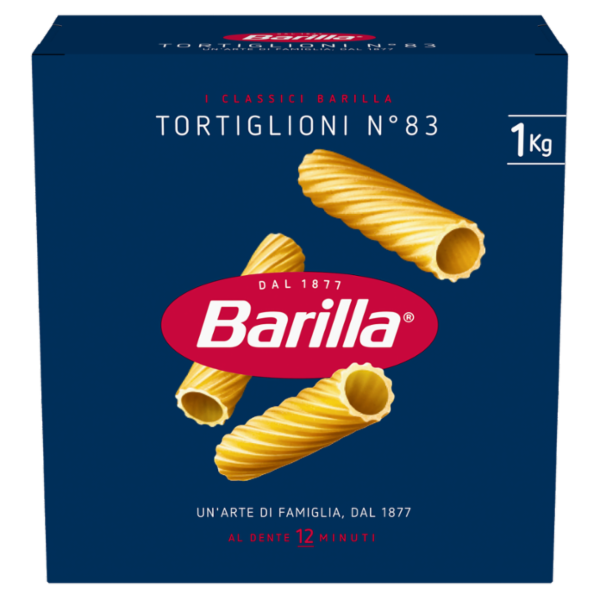 Barilla Pasta Tortiglioni n.83 100% Grano Italiano 1Kg