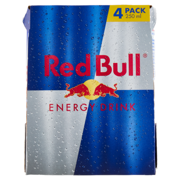 Red Bull Energy Drink, 250 ml (4 Lattine)