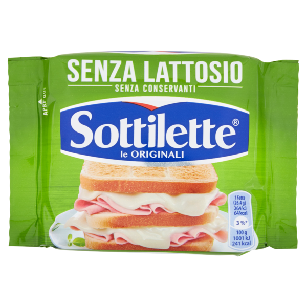 Sottilette formaggio fuso a fette Senza Lattosio - 185 g
