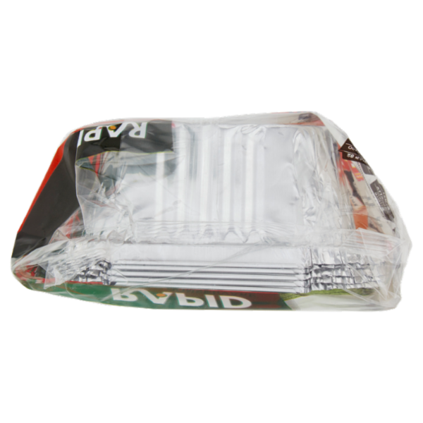 Rapid Cuocere e Conservare Vaschette in Alluminio con coperchi 1 Porzione 5 pz