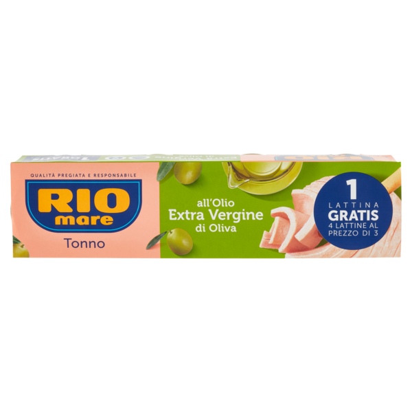 Rio mare Tonno all'Olio Extra Vergine di Oliva 4 x 80 g