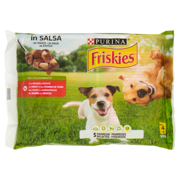 PURINA FRISKIES in Salsa con Manzo e Patate 4 x 100 g