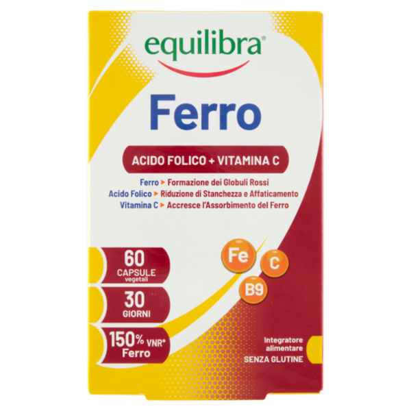 equilibra Ferro Acido Folico + Vitamina C 60 Capsule vegetali 26 g