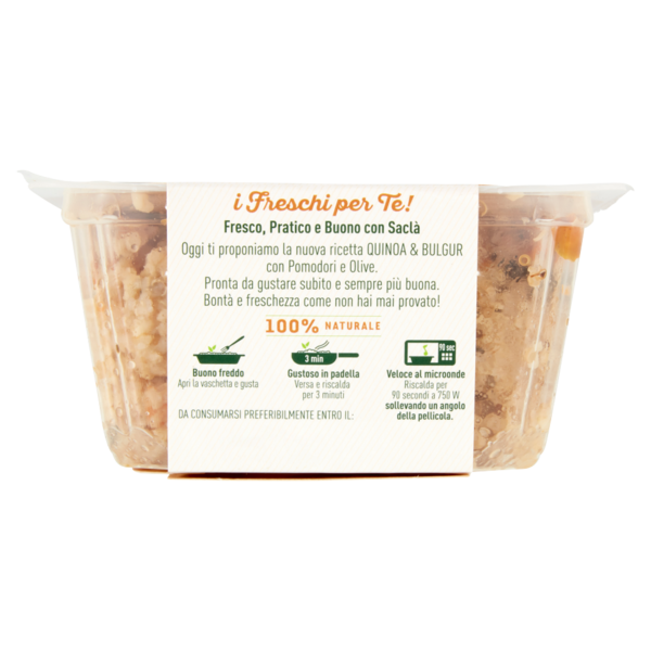 Saclà i Freschi per Te! Quinoa & Bulgur con Pomodori e Olive 200 g