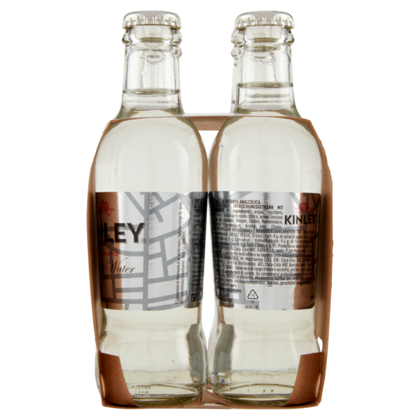 KINLEY Tonic Water, acqua tonica 200ml x 4 (Vetro)