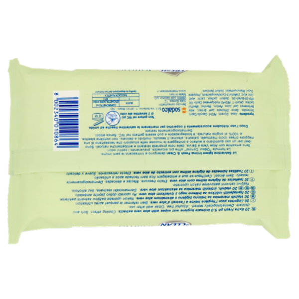 Fresh & Clean Intimo Extra Fresco pH 5.0 Salviettine Aloe Vera e Salvia 20 pz