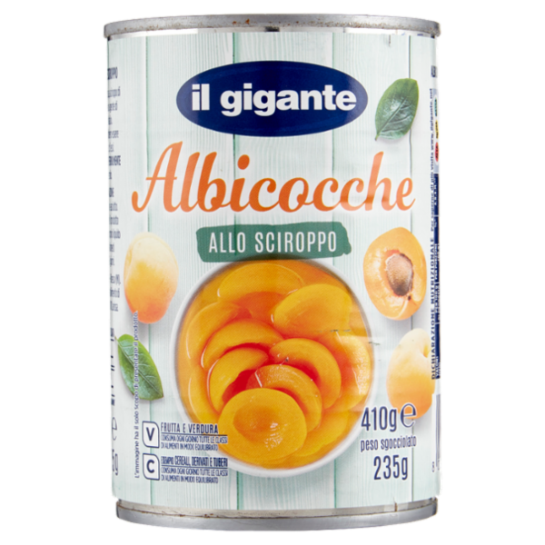IL GIGANTE Albicocche allo Sciroppo 410 g