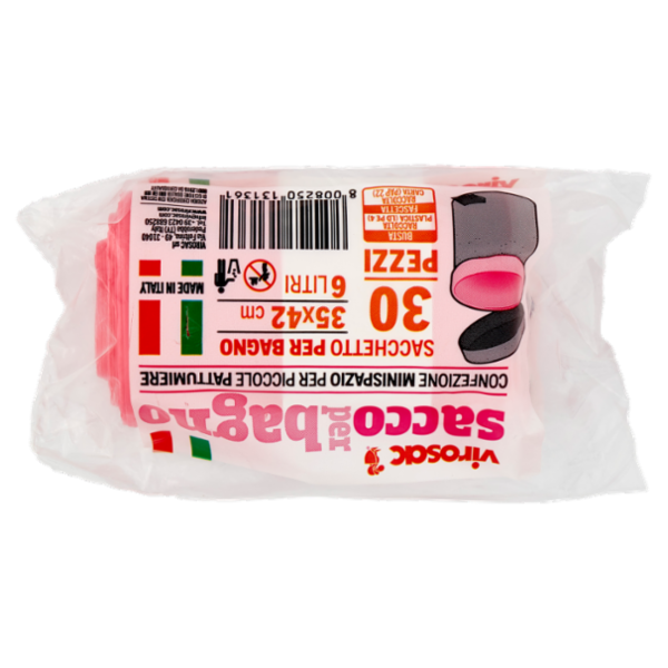 virosac sacco per bagno Sacchetto per Bagno 35x42 cm 6 Litri Small XS 30 pz