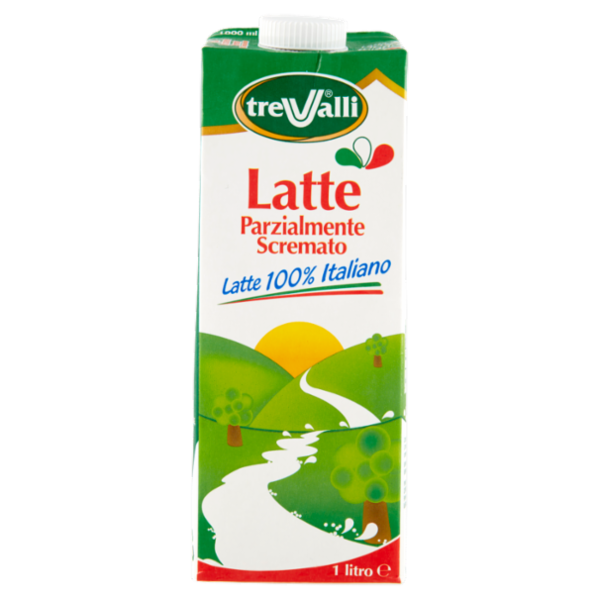 treValli Latte Parzialmente Scremato 1000 ml