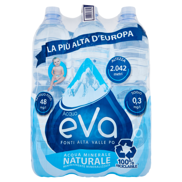 Acqua eva Acqua Minerale Naturale 6 x 1,5 L