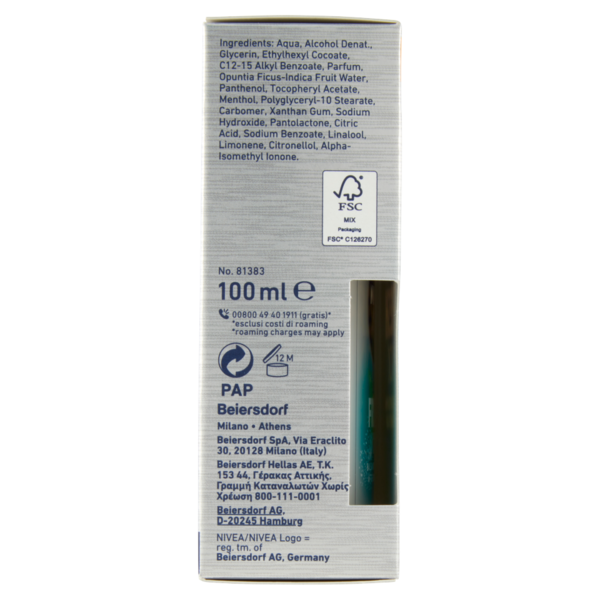 Nivea Men Fresh Kick Balsamo Dopobarba 100 ml