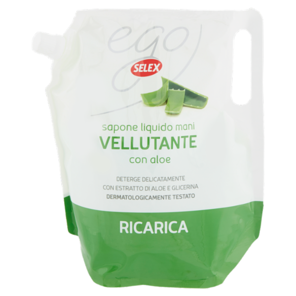 Selex Ego Sapone Liquido Mani Vellutante con Aloe Ricarica 1 L