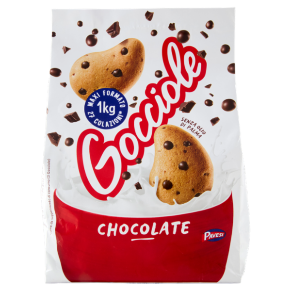 Pavesi Gocciole Chocolate Biscotti con Gocce di Cioccolato 1kg