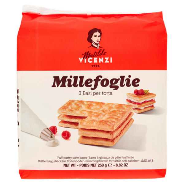 Matilde Vicenzi Millefoglie 3 Basi per Torta 250 g