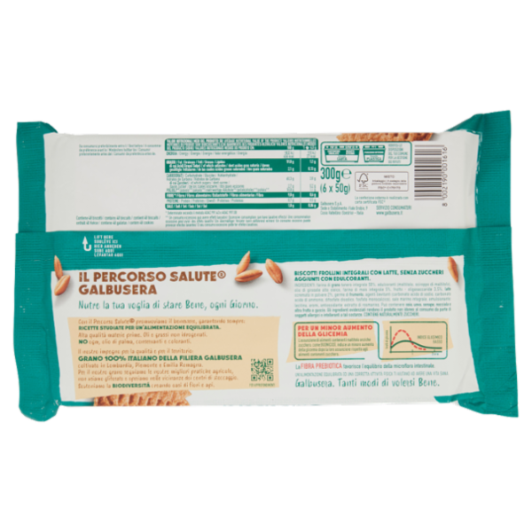 Galbusera BuoniCosi Senza Zuccheri Aggiunti Integrale Latte 6 x 50 g