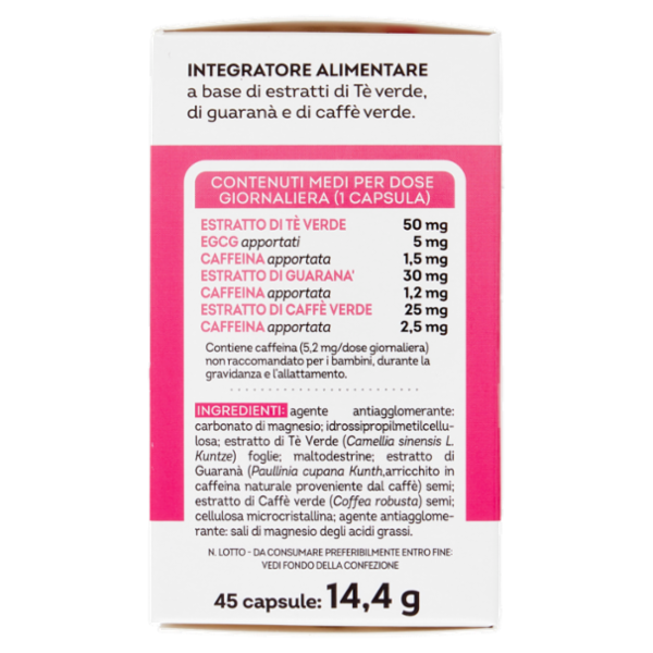 Laboratoires Vitarmonyl Brucia Grassi* Tè Verde* - Guaranà 45 capsule 14,4 g