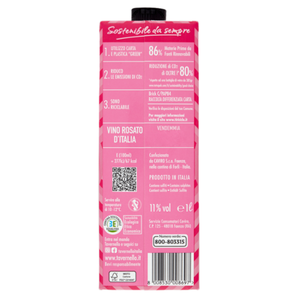 Tavernello Rosato d'Italia 1 l